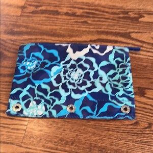 Floral Blue Pouch